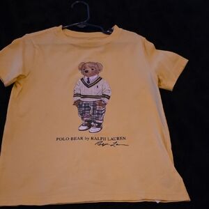Ralph Lauren Kids Yellow Polo Bear Tee